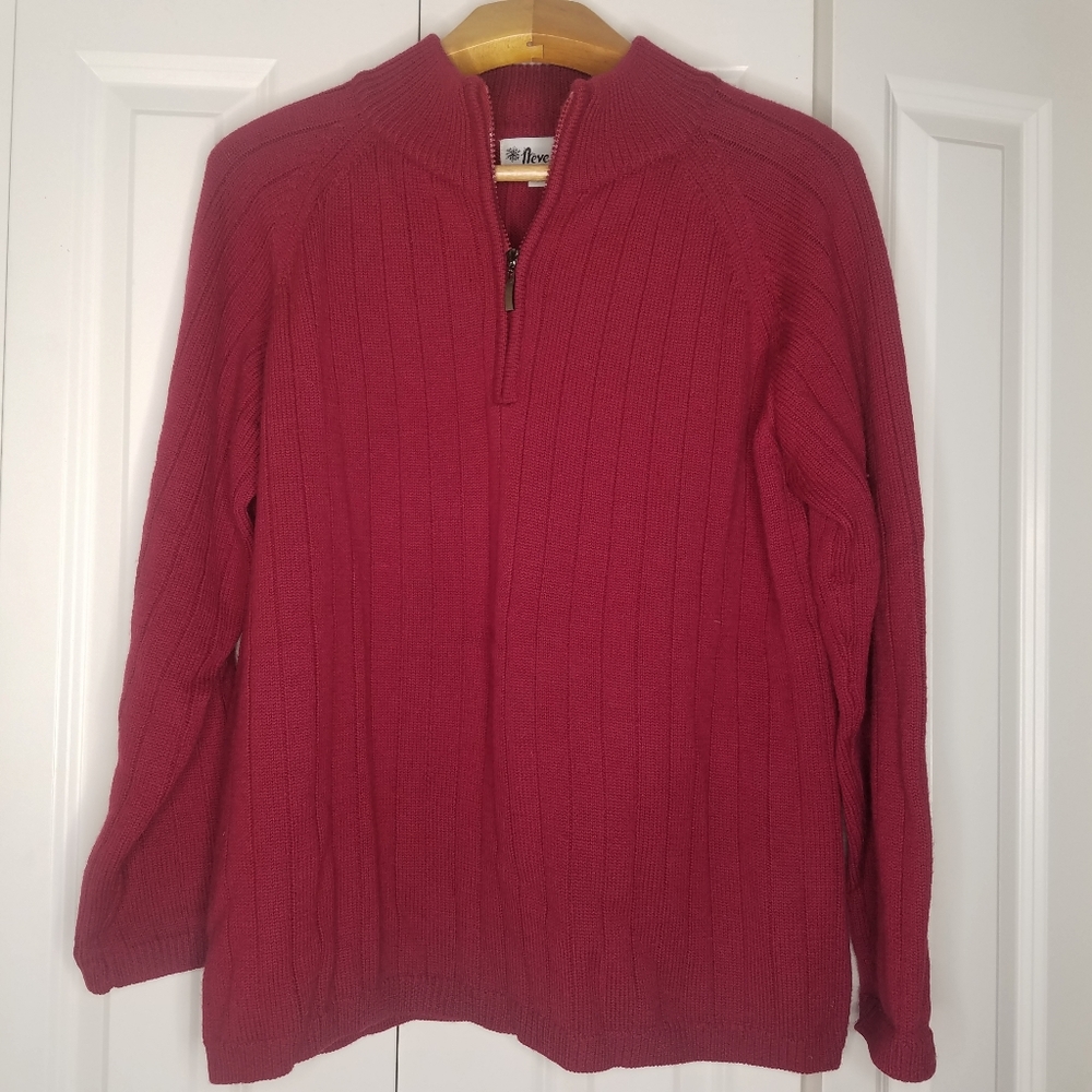 NEVE DESIGNS New Wool Red Sweater. L EUC